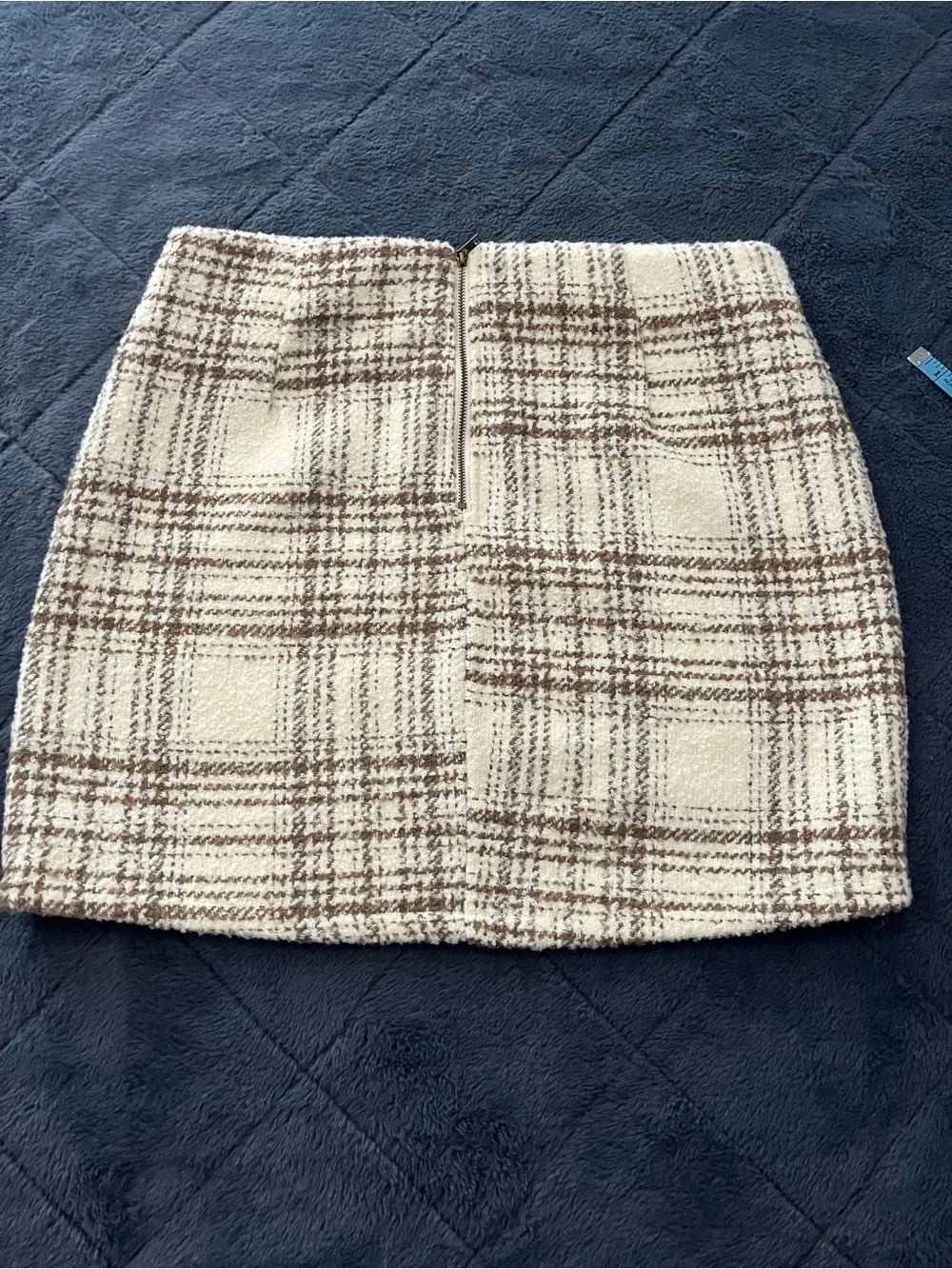 Gilli Cream and Brown Plaid Accent Pillow Cover